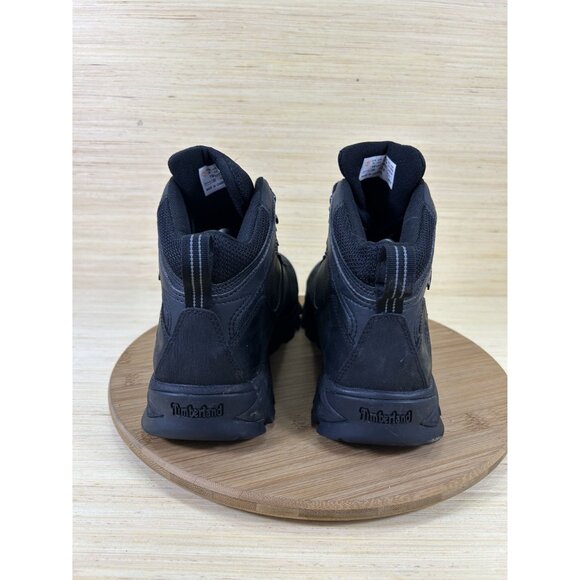 Timberland Mt. Maddsen Mid Black Waterproof Leather Boots Mens Size 10 - Picture 4 of 8